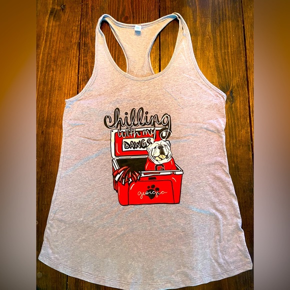 Brand new custom made Georgia Bulldogs tank - XL fits like a L - Picture 1 of 1